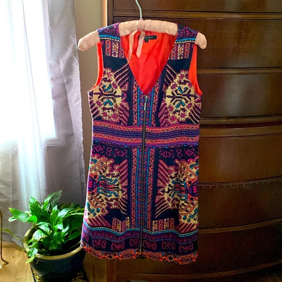 Nanette Lepore Aztec Print Zip Front Dress. Size-4 - Picture 5 of 12